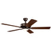 Myhouse Lighting Kichler - 330019SNB - 52"Ceiling Fan - Basics Pro Designer - Satin Natural Bronze