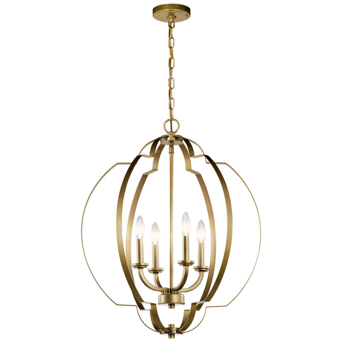 Myhouse Lighting Kichler - 42138NBR - Four Light Foyer Pendant - Voleta - Natural Brass