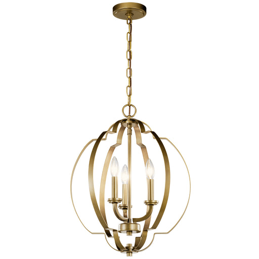 Myhouse Lighting Kichler - 42140NBR - Three Light Pendant - Voleta - Natural Brass