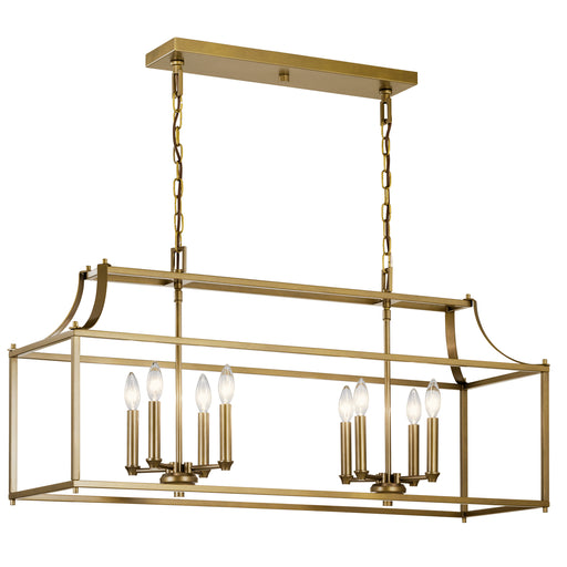 Myhouse Lighting Kichler - 42497NBR - Eight Light Linear Chandelier - Morrigan - Natural Brass