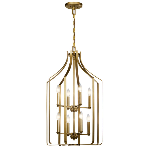 Myhouse Lighting Kichler - 42498NBR - Eight Light Foyer Chandelier - Morrigan - Natural Brass