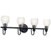 Myhouse Lighting Kichler - 45393BK - Four Light Bath - Greenbrier - Black