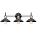 Myhouse Lighting Kichler - 45945BK - Three Light Bath - Clyde - Black