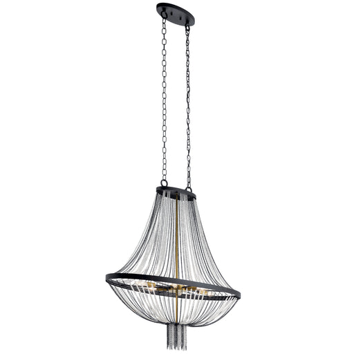 Myhouse Lighting Kichler - 52048BKT - Six Light Foyer Chandelier - Alexia - Textured Black