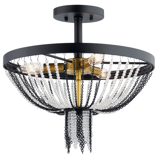 Myhouse Lighting Kichler - 52049BKT - Three Light Semi Flush Mount - Alexia - Textured Black