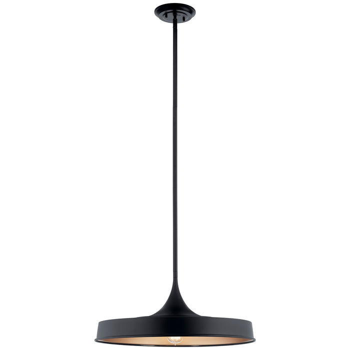 Myhouse Lighting Kichler - 52096BK - One Light Pendant/Semi Flush Mount - Elias - Black