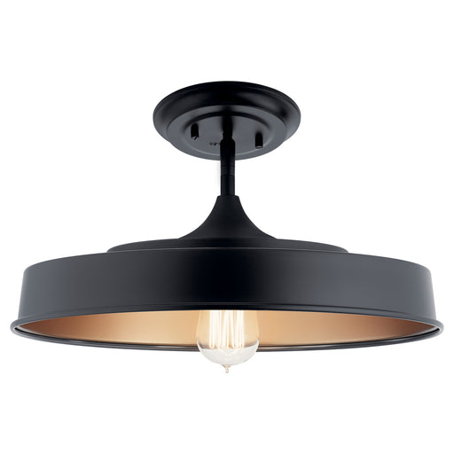 Myhouse Lighting Kichler - 52098BK - One Light Semi Flush Mount - Elias - Black