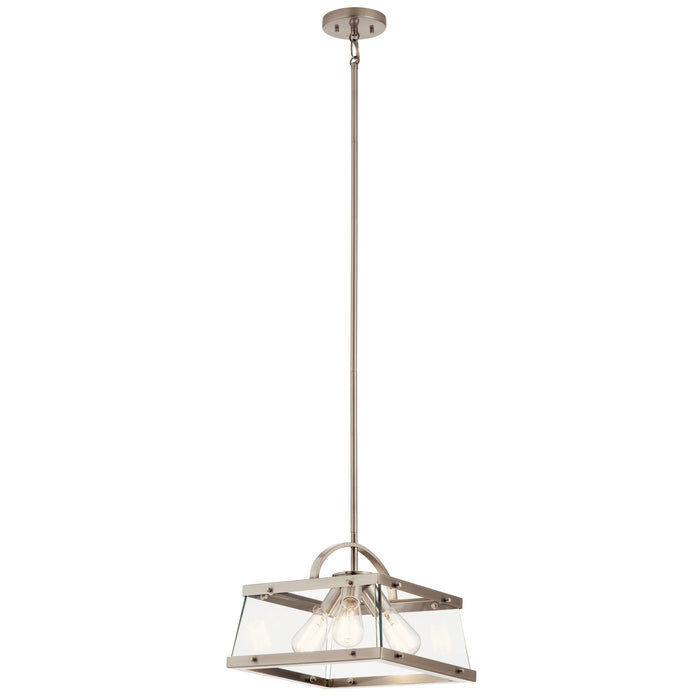 Myhouse Lighting Kichler - 52125CLP - Three Light Pendant/Semi Flush Mount - Darton - Classic Pewter