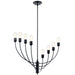 Myhouse Lighting Kichler - 52255BK - Eight Light Chandelier - Hatton - Black