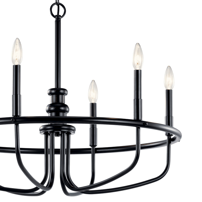 Myhouse Lighting Kichler - 52304BK - Six Light Chandelier - Capitol Hill - Black