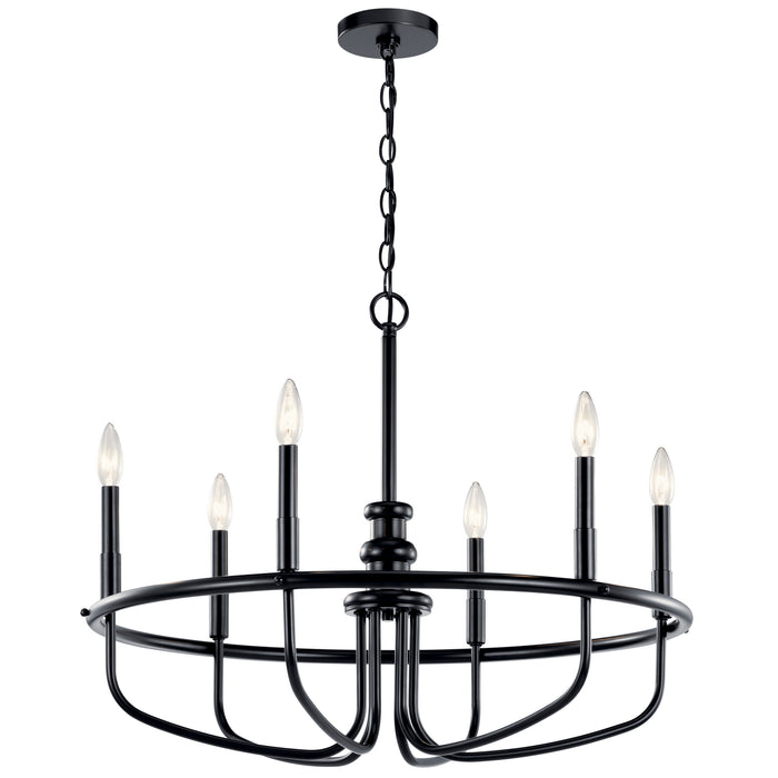 Myhouse Lighting Kichler - 52304BK - Six Light Chandelier - Capitol Hill - Black