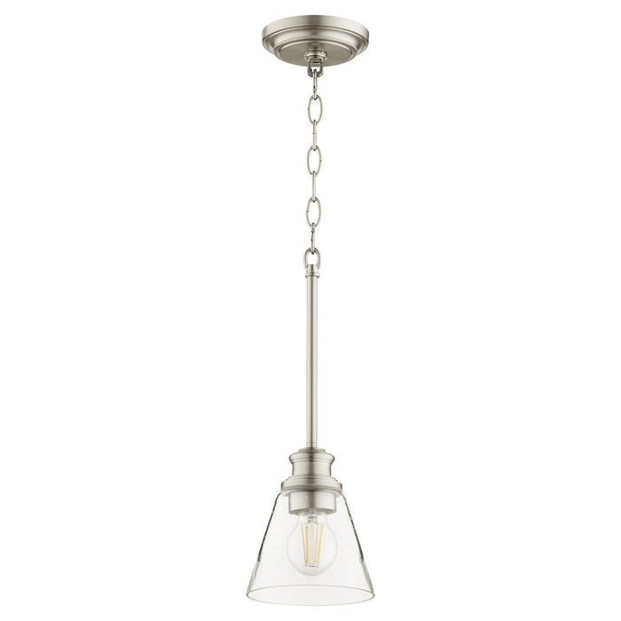 Myhouse Lighting Quorum - 309-65 - One Light Pendant - Dunbar - Satin Nickel