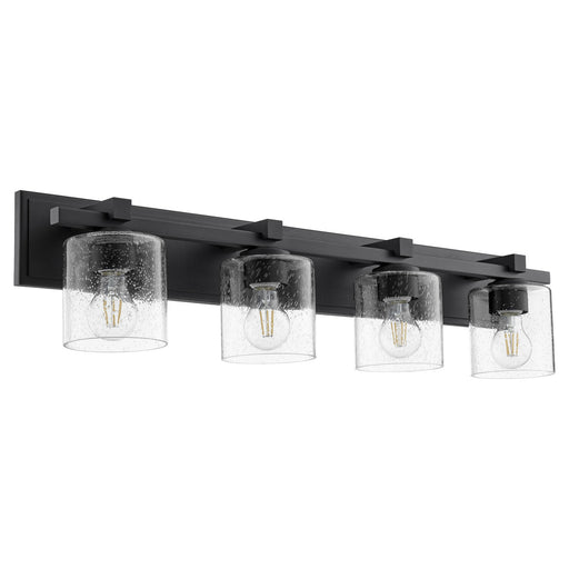 Myhouse Lighting Quorum - 5369-4-269 - Four Light Vanity - 5369 Vanities - Textured Black w/ Clear/Seeded