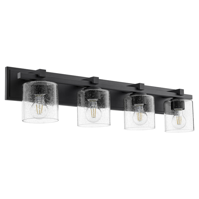 Myhouse Lighting Quorum - 5369-4-269 - Four Light Vanity - 5369 Vanities - Textured Black w/ Clear/Seeded