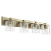 Myhouse Lighting Quorum - 5369-4-280 - Four Light Vanity - 5369 Vanities - Aged Brass w/ Clear/Seeded