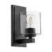 Myhouse Lighting Quorum - 5669-1-269 - One Light Wall Mount - 5669 Cylinder Lighting Series - Textured Black w/ Clear/Seeded