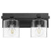 Myhouse Lighting Quorum - 5669-2-269 - Two Light Wall Mount - 5669 Cylinder Lighting Series - Textured Black w/ Clear/Seeded