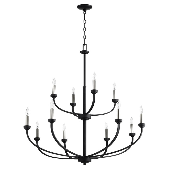 Myhouse Lighting Quorum - 6160-12-69 - 12 Light Chandelier - Reyes - Textured Black