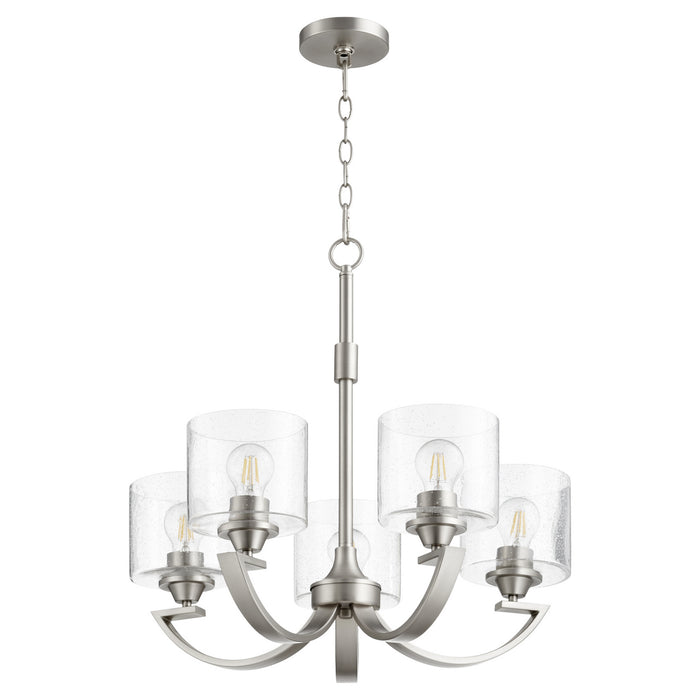 Myhouse Lighting Quorum - 6202-5-65 - Five Light Chandelier - Dakota - Satin Nickel