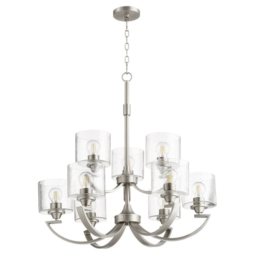 Myhouse Lighting Quorum - 6202-9-65 - Nine Light Chandelier - Dakota - Satin Nickel