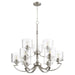 Myhouse Lighting Quorum - 6202-9-65 - Nine Light Chandelier - Dakota - Satin Nickel