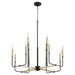 Myhouse Lighting Quorum - 631-126980 - 12 Light Chandelier - Lacy - Textured Black w/ Aged Brass