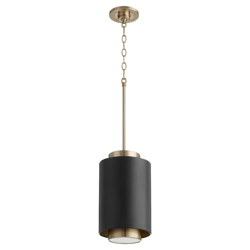 Myhouse Lighting Quorum - 8008-6980 - One Light Pendant - Cylinder Pendants - Textured Black