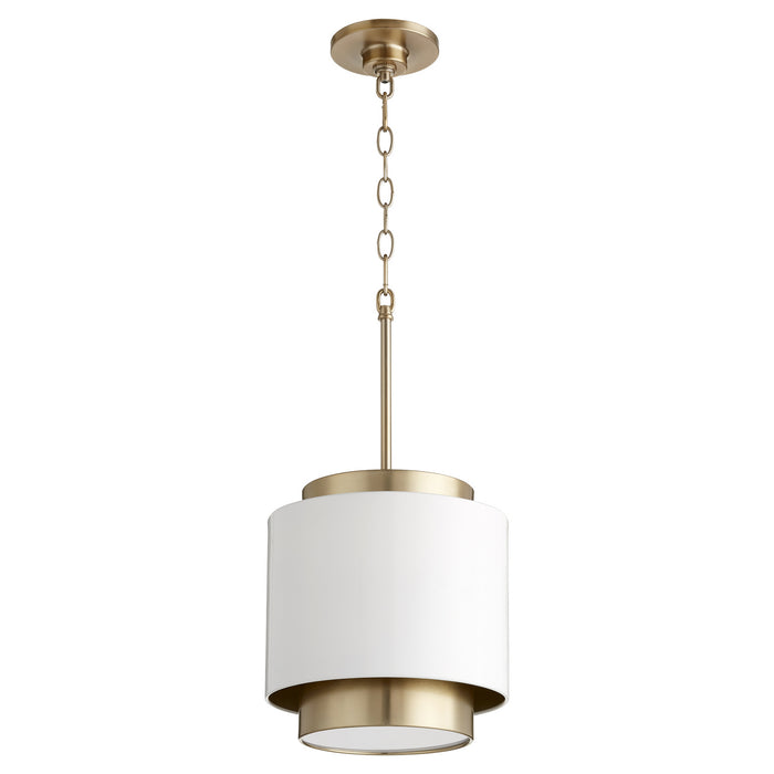 Myhouse Lighting Quorum - 8010-0880 - One Light Pendant - Drum Pendants - Studio White