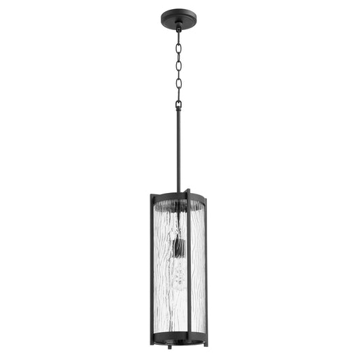 Myhouse Lighting Quorum - 810-69 - One Light Pendant - Chisseled Pendants - Textured Black w/ Clear Chisseled Glass