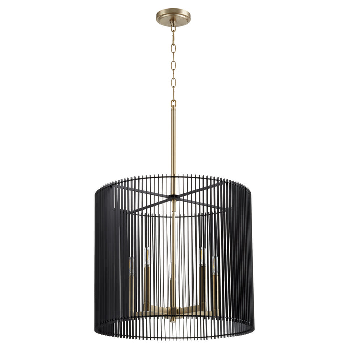 Myhouse Lighting Quorum - 819-5-80 - Five Light Pendant - Finura - Aged Brass