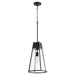 Myhouse Lighting Quorum - 827-69 - One Light Pendant - Pylon Pendants - Textured Black w/ Clear