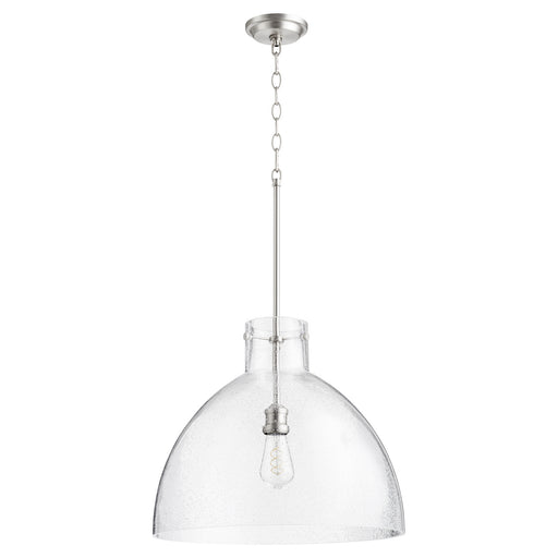 Myhouse Lighting Quorum - 8932-65 - One Light Pendant - 8932 Seeded Pendants - Satin Nickel