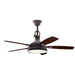 Myhouse Lighting Kichler - 310018WZC - 52"Ceiling Fan - Hatteras Bay - Weathered Zinc