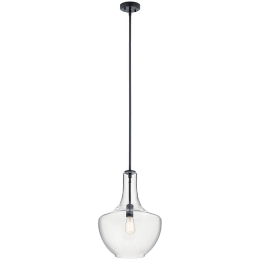 Myhouse Lighting Kichler - 42046BK - One Light Pendant - Everly - Black