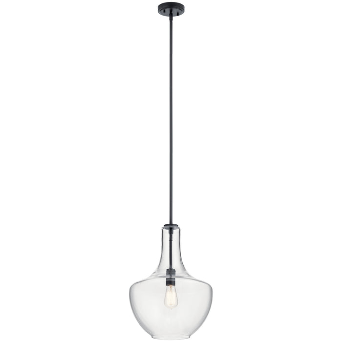 Myhouse Lighting Kichler - 42046BK - One Light Pendant - Everly - Black