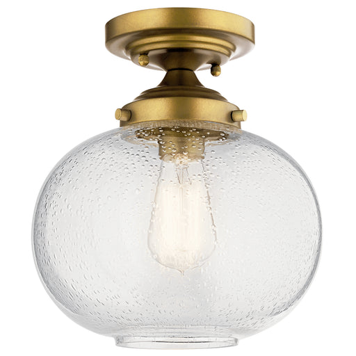 Myhouse Lighting Kichler - 42296NBR - One Light Semi Flush Mount - Avery - Natural Brass