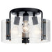 Myhouse Lighting Kichler - 42954BK - Three Light Semi Flush Mount - Thoreau - Black