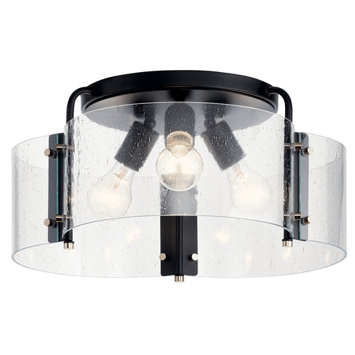 Myhouse Lighting Kichler - 42955BK - Three Light Semi Flush Mount - Thoreau - Black