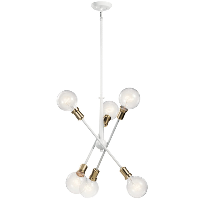 Myhouse Lighting Kichler - 43095WH - Six Light Chandelier - Armstrong - White