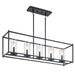 Myhouse Lighting Kichler - 43995BK - Five Light Linear Chandelier - Crosby - Black