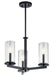 Myhouse Lighting Kichler - 43997BK - Three Light Chandelier/Semi Flush Mount - Crosby - Black