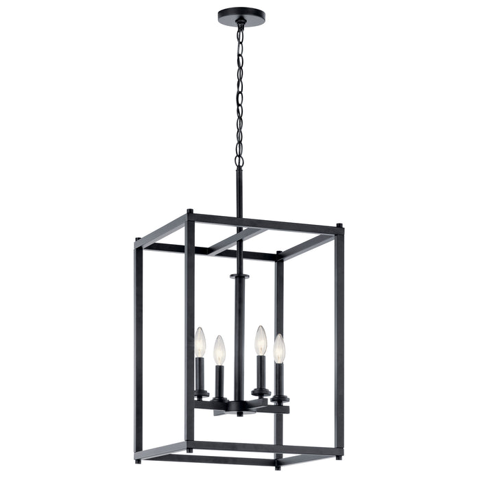 Myhouse Lighting Kichler - 43998BK - Four Light Foyer Pendant - Crosby - Black