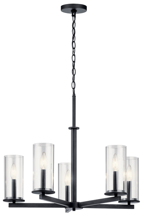 Myhouse Lighting Kichler - 43999BK - Five Light Chandelier - Crosby - Black