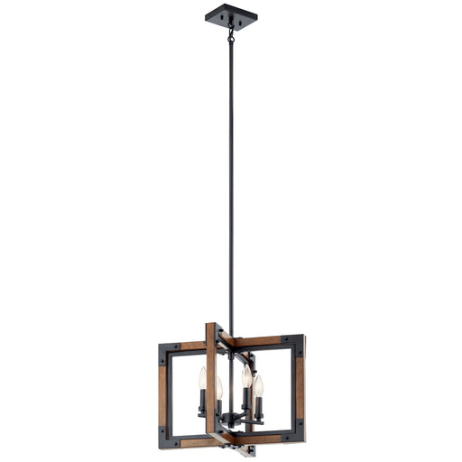 Myhouse Lighting Kichler - 44046AUB - Four Light Chandelier/Semi Flush Mount - Marimount - Auburn Stained Finish