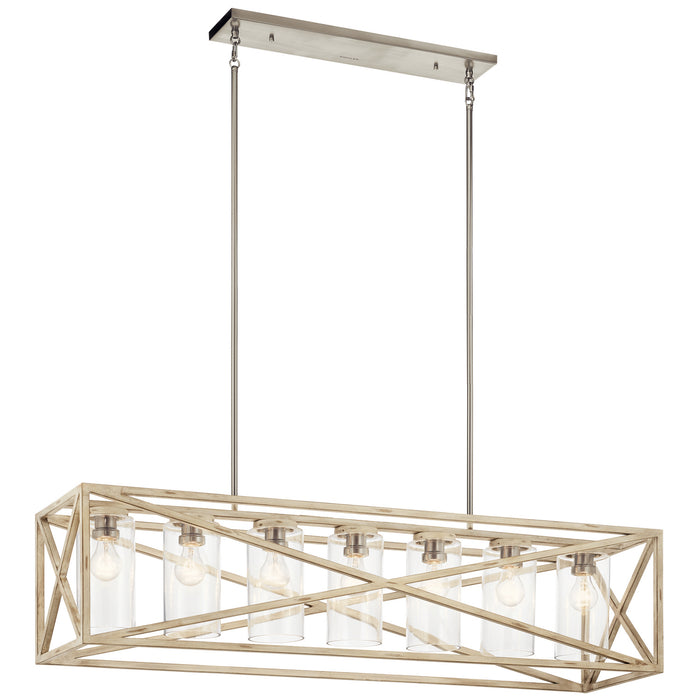 Myhouse Lighting Kichler - 44082DAW - Seven Light Linear Chandelier - Moorgate - Distressed Antique White