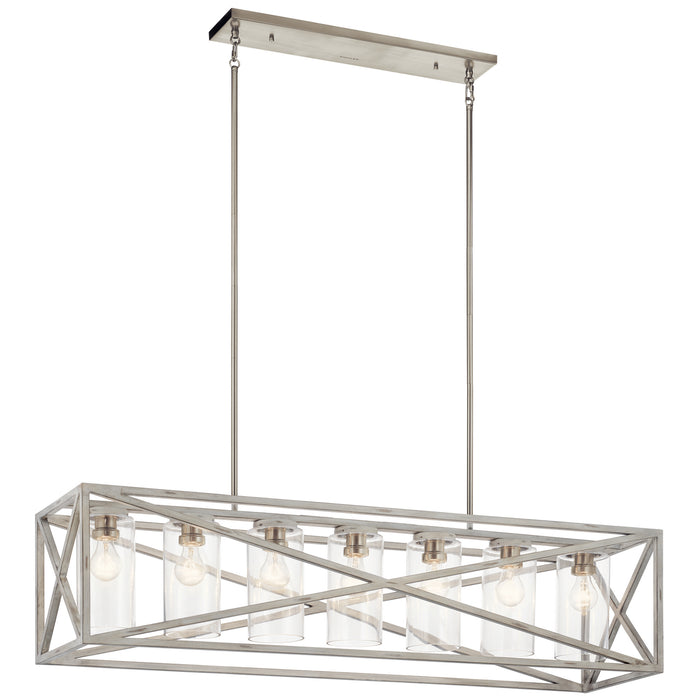 Myhouse Lighting Kichler - 44082DAW - Seven Light Linear Chandelier - Moorgate - Distressed Antique White