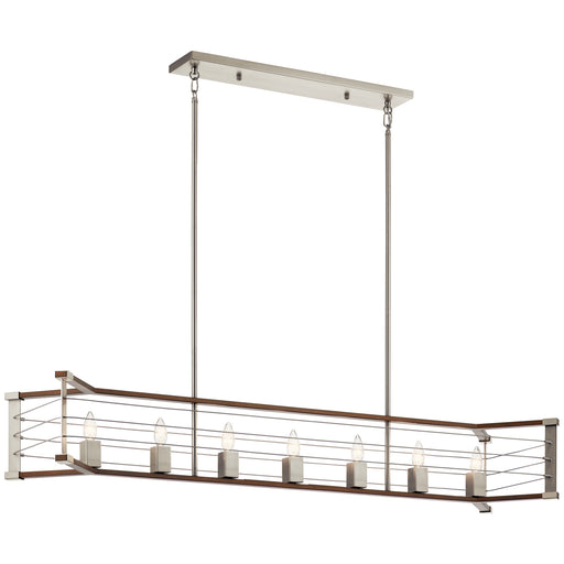 Myhouse Lighting Kichler - 44252NI - Seven Light Linear Chandelier - Lente - Brushed Nickel