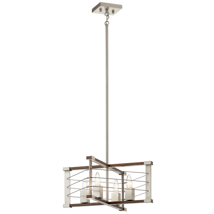 Myhouse Lighting Kichler - 44253NI - Four Light Pendant - Lente - Brushed Nickel