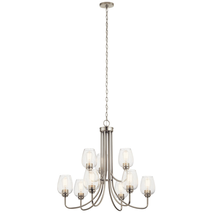 Myhouse Lighting Kichler - 44378NICS - Nine Light Chandelier - Valserrano - Brushed Nickel