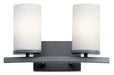 Myhouse Lighting Kichler - 45496BK - Two Light Bath - Crosby - Black